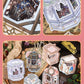 Paper Trace Flip Pet Landscaping Stickers Floating Joy Series Ancient Style Illustration Journal Material Decorative Stickers