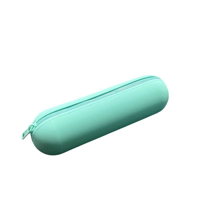 Cross-border Straight Hair Comb Silicone Storage Bag Lipstick Cosmetic Storage Bag Large Capacity Student Stationery Box Waterproof Bag