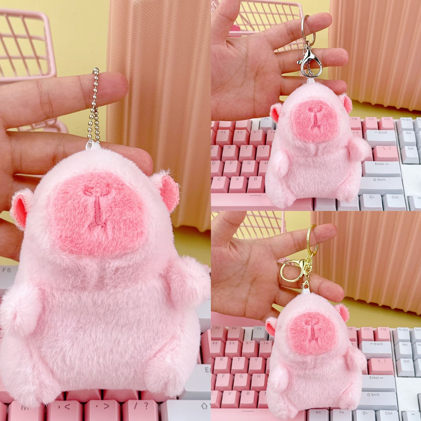Cross-Border Capybara Mascot Backpack Small Pendant Keychain Chinese Style Zodiac Pendant Couple Ugly Doll