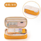 in stock Multi-layer Canvas Retractable Pencil Case Korean Simple High School Student Macaron Color-block Variable Large Capacity Pencil Case