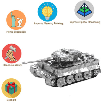 Tank DIY Handmade 3D Metal Puzzle Adult Stereo Model Assembled Assembled Educational Toys High