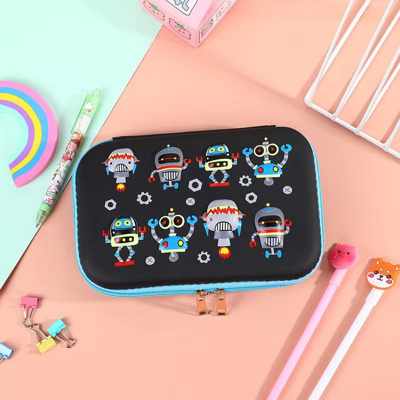 3D New Cute Eva Stationery Box Children's Multifunctional Large Capacity Pencil Bag Student Portable Square Pencil Box
