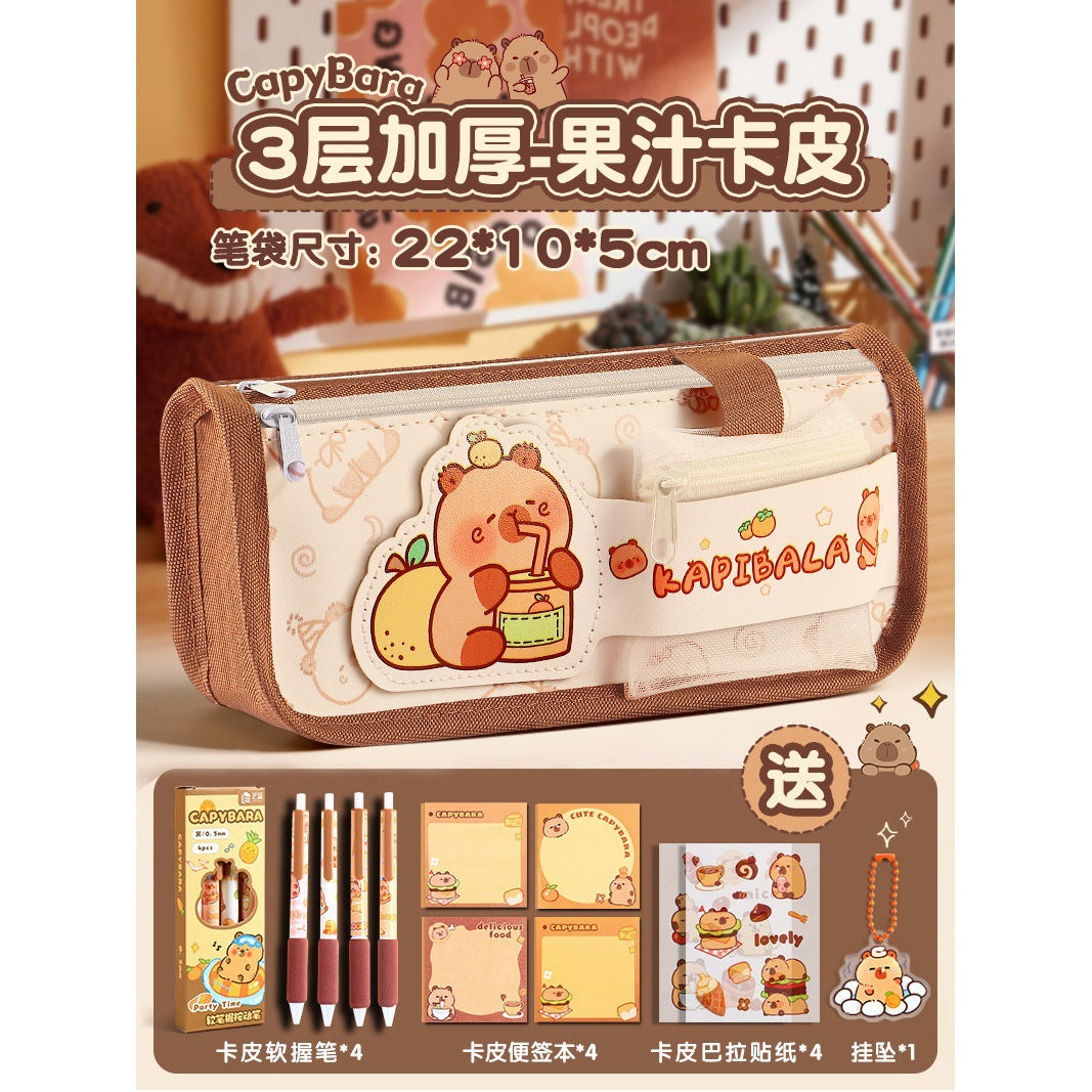Kapibala Plush Doll Doll Back-To-School Gift Package Primary School Souvenir Birthday Gift Plush Stationery Set