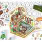 Infeel.Me Landscaping Stickers My Little House Series Miniature Three-Dimensional No-Cut Scene Handbook Quiet Book