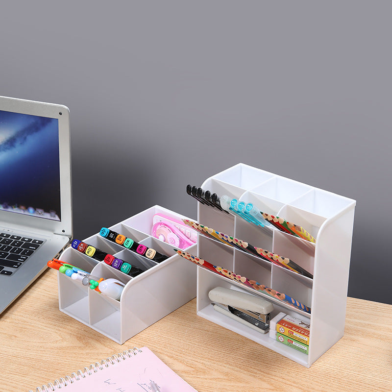 Oblique Pen Holder Desk Student Office Desktop Rack Children and Girls Stationery Storage Box Multifunctional Decoration Pen Holder