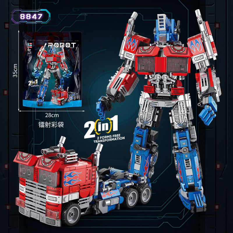 Wow, Custom Assembled Building Blocks Wasp Mecha 8847 Deformation Optimus Prime Gift Robot Children's Toys