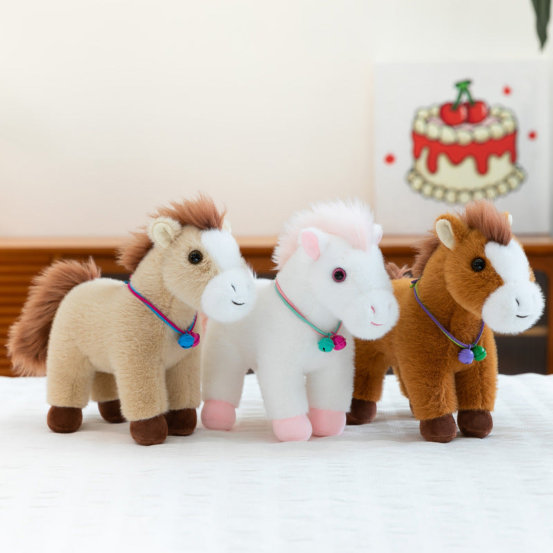 Cute and Adorable Plush Toy Pony Doll, Realistic Standing Pony Stuffed Toy, Little Pony Plushie