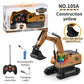 Cross-border 11-way children's electric toy lighting and sound effects engineering vehicle 1:20 crawler alloy remote control excavator model