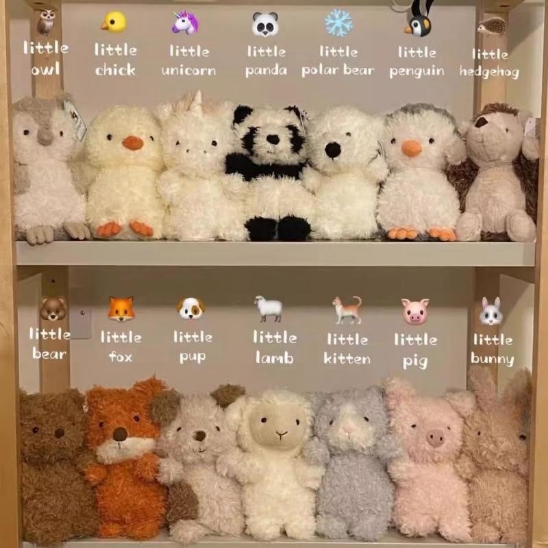 Original English Jc Curly Hair Animal Doll Cute Pig Penguin Plush Toy Wedding Throw Doll 8inch Batch