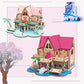 diy hut assembled small house model children's puzzle handmade three-dimensional jigsaw puzzle stall children's toys