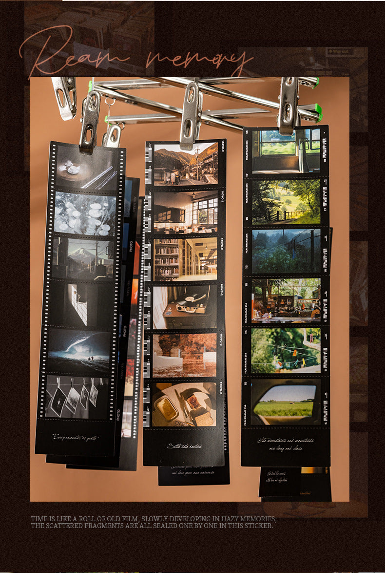 A Dream in Memory Film Film Stickers Retro Old Film Film Strips Handbook Collage Basics