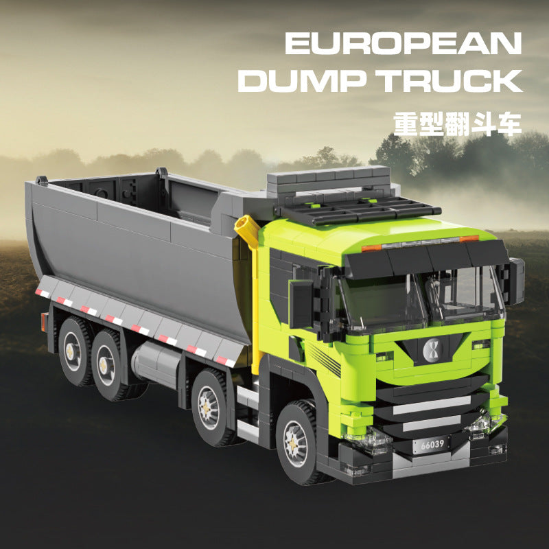 Cross-border engineering series truck city bus transport vehicle combined with small particle building blocks children's educational enlightenment toys