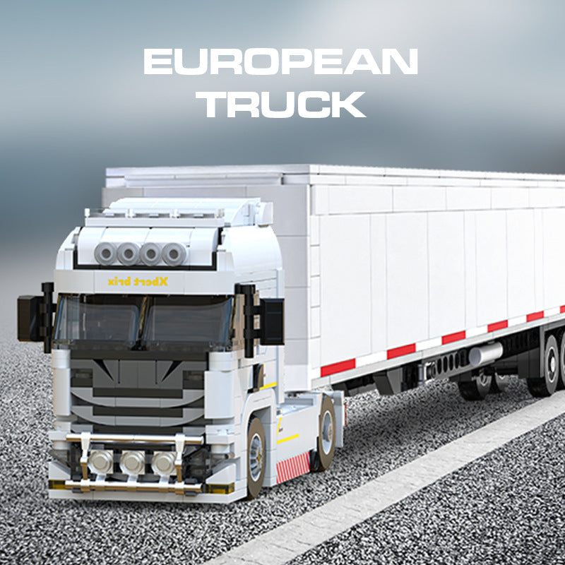Cross-border engineering series truck city bus transport vehicle combined with small particle building blocks children's educational enlightenment toys