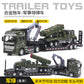 English packaging cross-border children alloy car vehicle trailer fire truck tank excavator pull back toy car