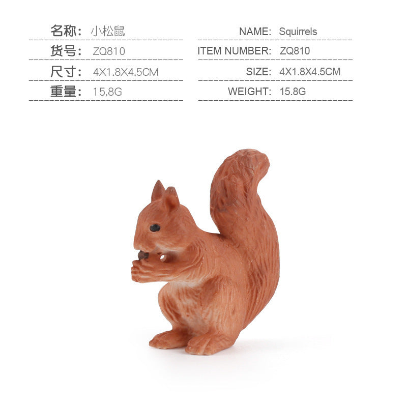 Children's Puzzle Early Education Cognitive Simulation Mouse Model Toy Static Solid Possum Guinea Piga Hair Mouse Totoro