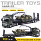 English packaging cross-border children alloy car vehicle trailer fire truck tank excavator pull back toy car