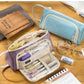 Triangular Pencil Case with Large Capacity and Multi-Functional Features, Korean-Style Ins-Style Stationery Box for Middle and High School Students, Direct from the Manufacturer
