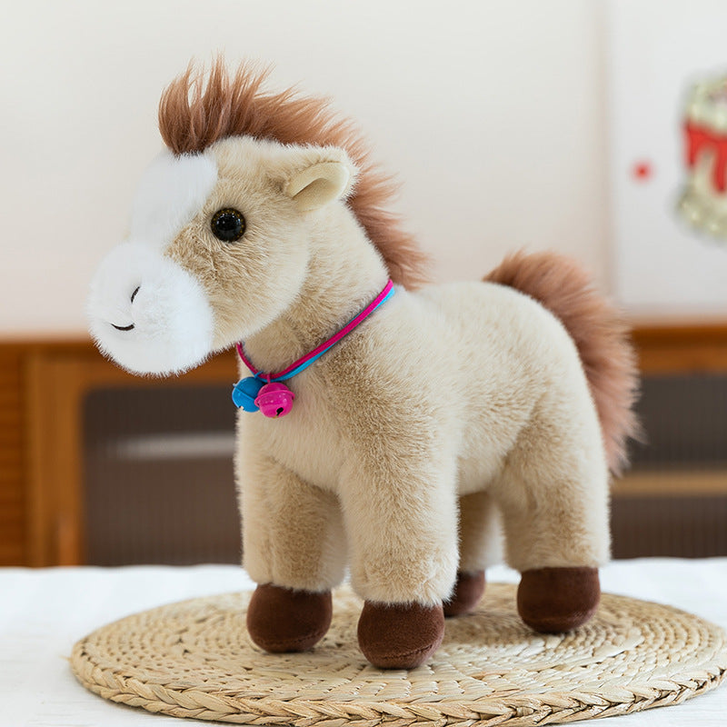 Cute and Adorable Plush Toy Pony Doll, Realistic Standing Pony Stuffed Toy, Little Pony Plushie