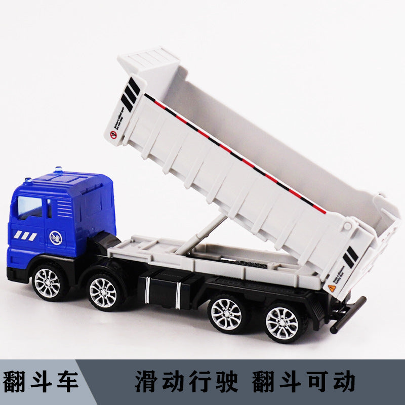 Delixin Kidsren's Rescue Trailer Artificial Flatbed Transporter Car Baby Educational Model Boy Toy Car