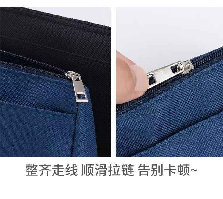 Oxford Cloth Double-Layer Pencil Case, Stylish and Stain-Resistant Stationery Bag for Elementary School Students, Simple Storage with Logo Printing