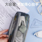 Mesh Large-Capacity Pencil Case, Transparent Double-Layer Student Exam Zipper Stationery Storage Bag, Three-Layer Stationery Bag