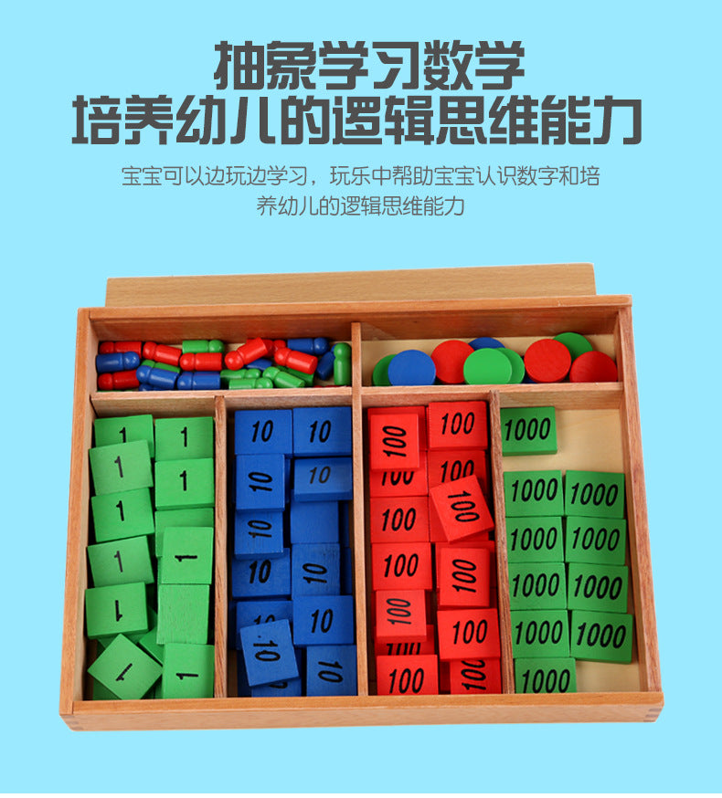 Montessori Teaching Aids Mathematics Stamp Games Kindergarten Montessori Children's Educational Early Education Wooden Toys