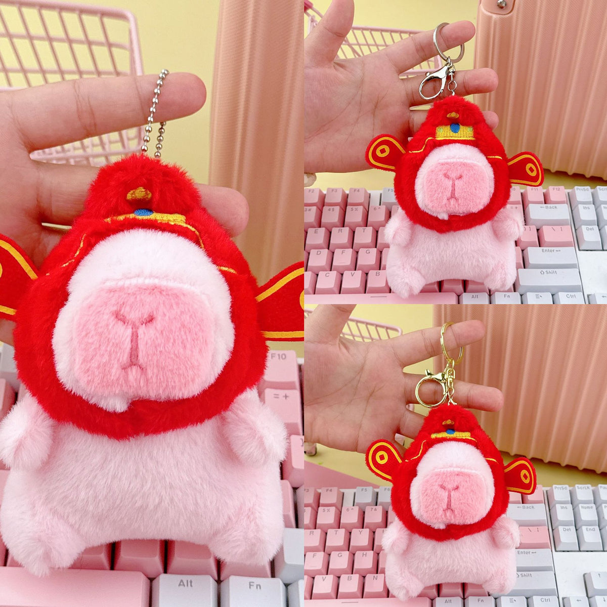 Cross-Border Capybara Mascot Backpack Small Pendant Keychain Chinese Style Zodiac Pendant Couple Ugly Doll