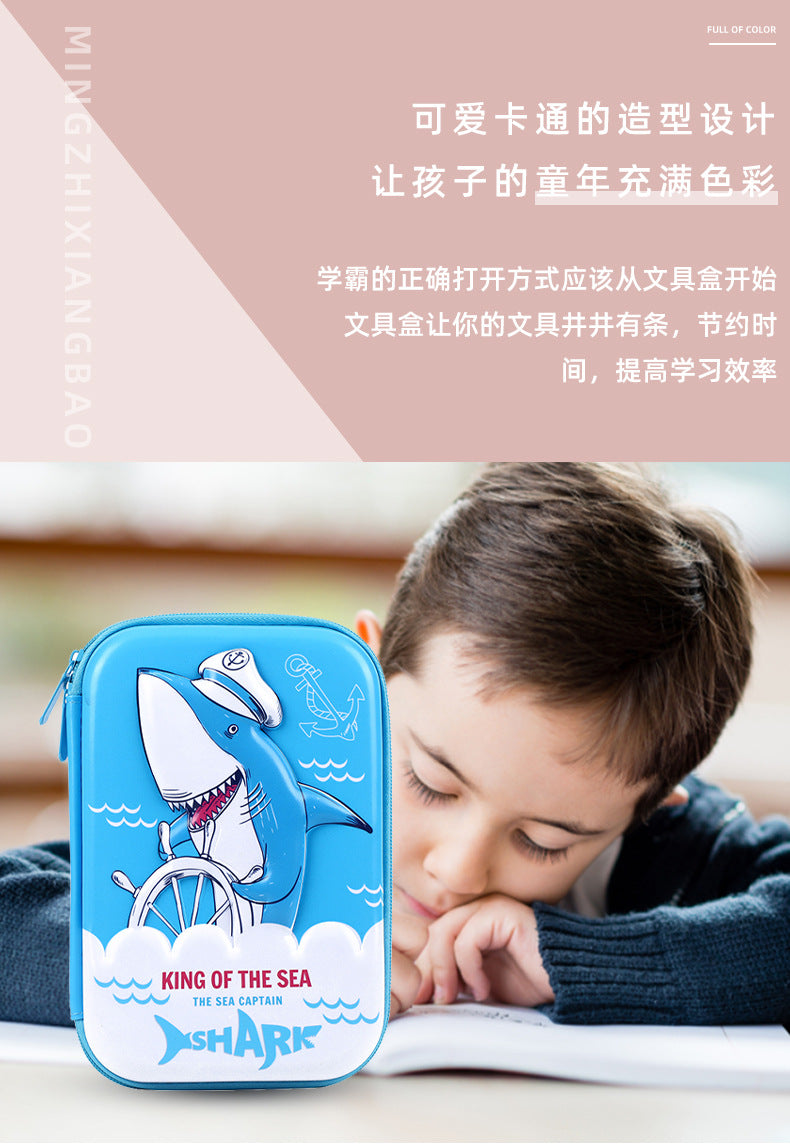 3D New Cute Eva Stationery Box Children's Multifunctional Large Capacity Pencil Bag Student Portable Square Pencil Box