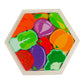Cross-Border Children's Wooden Three-Dimensional Hexagonal Puzzle Animal Transportation Puzzle Building Blocks Early Education Educational Toys