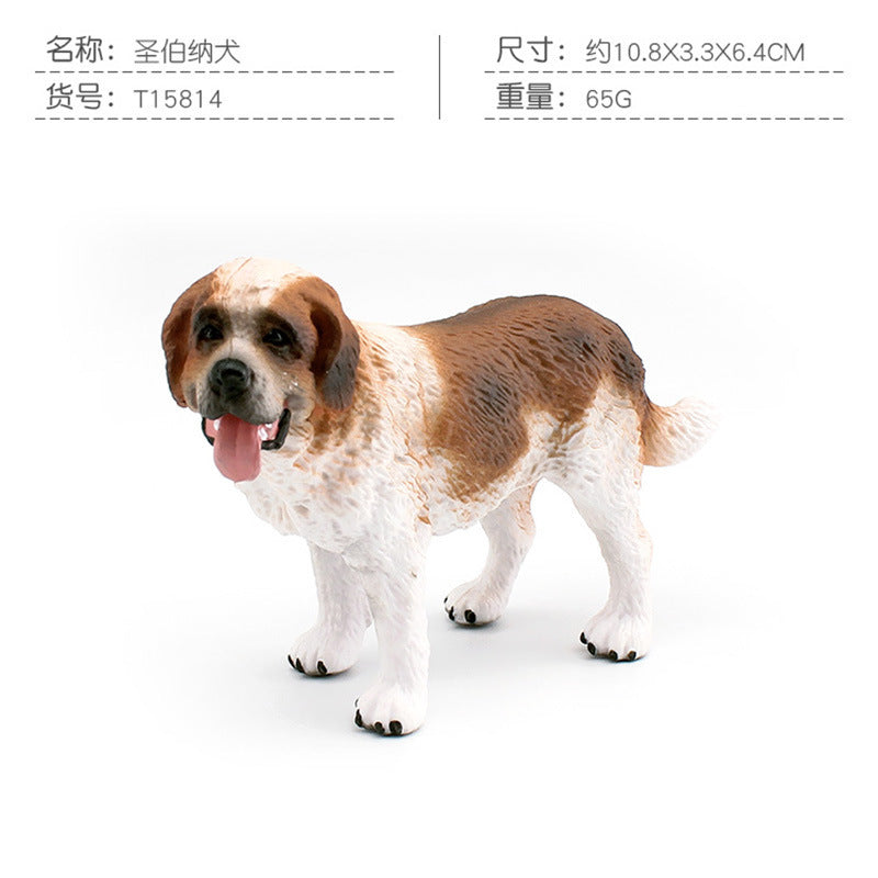 Cross-border Simulation Dog Model Golden Retriever Bona Mountain Dog St. Bernard Short-legged Corgi Desktop Static Ornaments