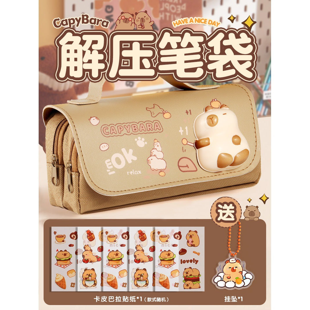 Kapibala Plush Doll Doll Back-To-School Gift Package Primary School Souvenir Birthday Gift Plush Stationery Set