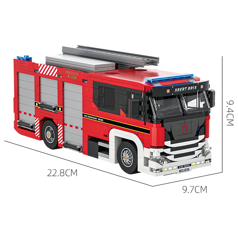 Cross-border engineering series truck city bus transport vehicle combined with small particle building blocks children's educational enlightenment toys