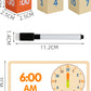 Specialized Clock Teaching Aids for Elementary School: Clock Models for First and Second Graders, Alarm Clock Face, Children's Learning Time Toys