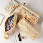 Double-Layer Capibara Pencil Case 2025 New Model Large Capacity Transparent Stationery Box for Girls and Boys Primary School Students Pencil Bag