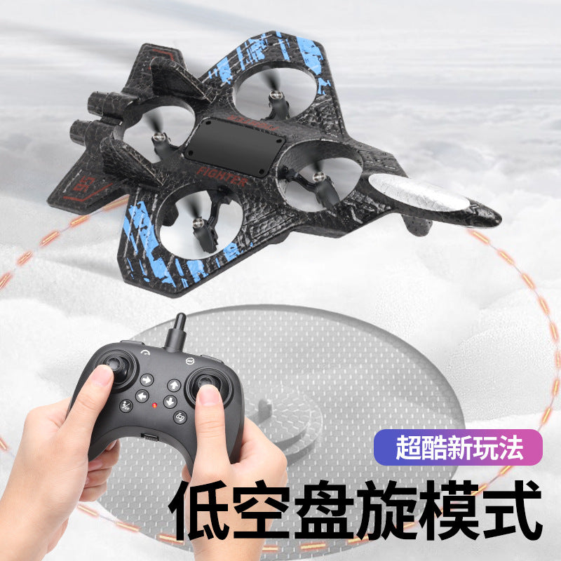 Cross-border children's remote control fighter drone rechargeable fall-resistant foam model glider birthday gift boy
