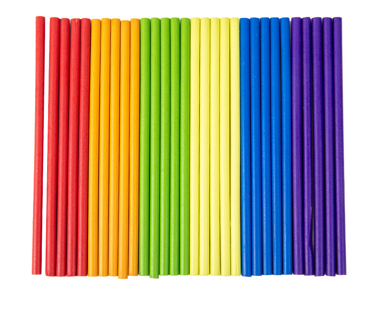 Wooden Kidsren's Stick Insertion Game Baby Draw Stick Color Cognitive Pitching Montessori Family Interactive Toy