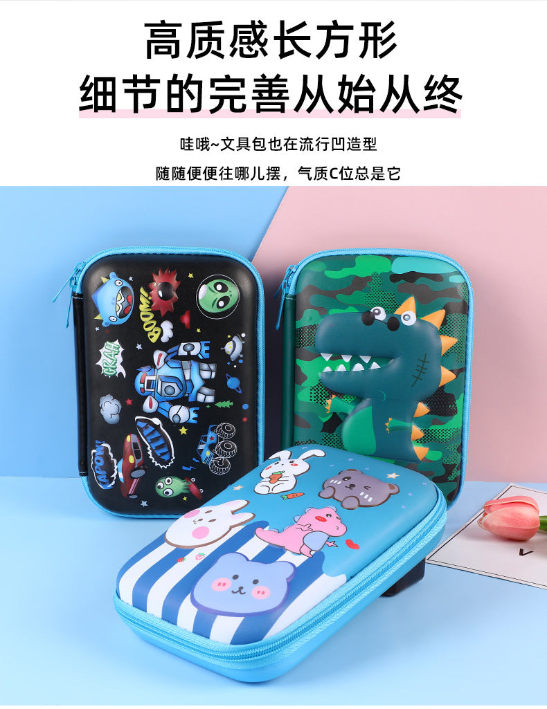 Eva Pencil Box 3D Stereo Large-Capacity Kidsren's Pencil Bag Multi-Functional Student Stationery Popular Pencil Box Waterproof