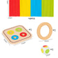 Wooden Kidsren's Stick Insertion Game Baby Draw Stick Color Cognitive Pitching Montessori Family Interactive Toy