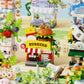 Compatible with Lego City Architecture Street View Hamburg Coffee Flower Shop Small Shop Building Blocks Children's Educational Toys Gifts