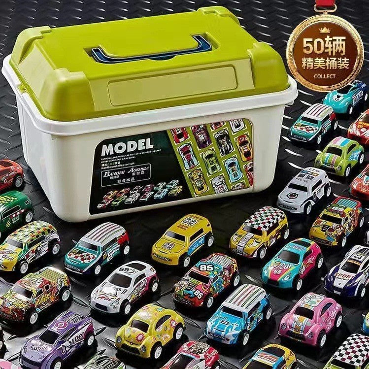 Tiktok popular alloy car iron car wholesale children's toy simulation model bulk decoration with pull back car