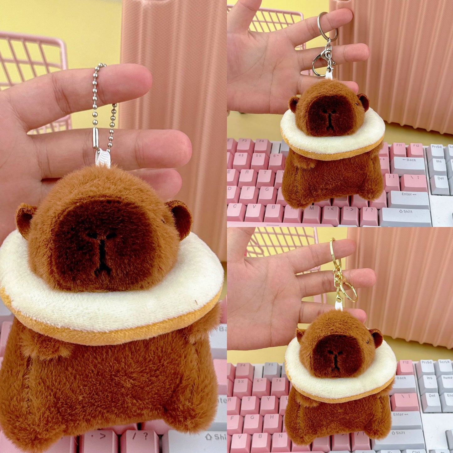 Cross-Border Capybara Mascot Backpack Small Pendant Keychain Chinese Style Zodiac Pendant Couple Ugly Doll