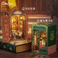 CuteBee New Small Frame Owl Bookstore diy Wooden 3D Handmade Assembled Book Stand Model Toy