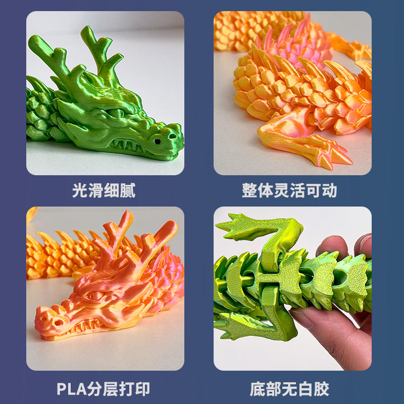3D printing Chinese dragon dragon handicraft ornaments hand-made activities joint dragon toys cross-border manufacturers wholesale customization