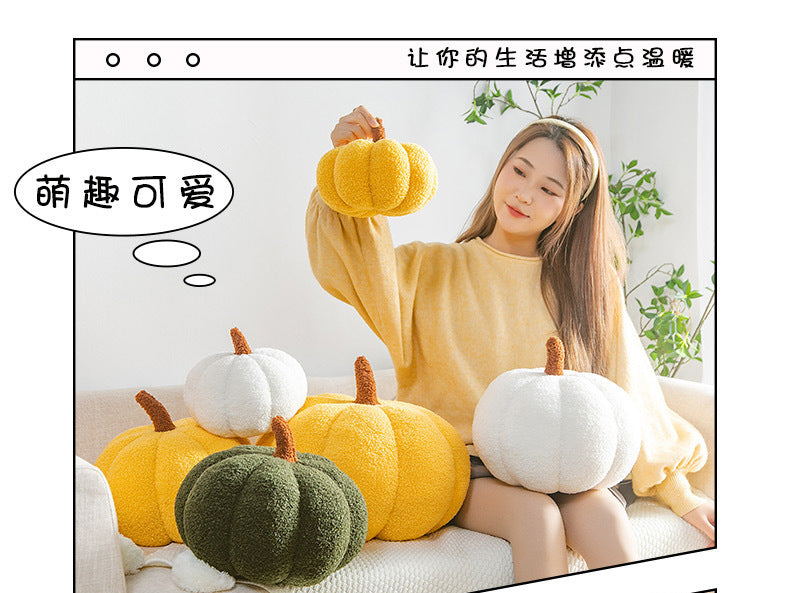 Ins Girly Heart Pumpkin Pillow Creative Special-Shaped Sofa Cushion Halloween Decoration Plush Toy Nap Pillow