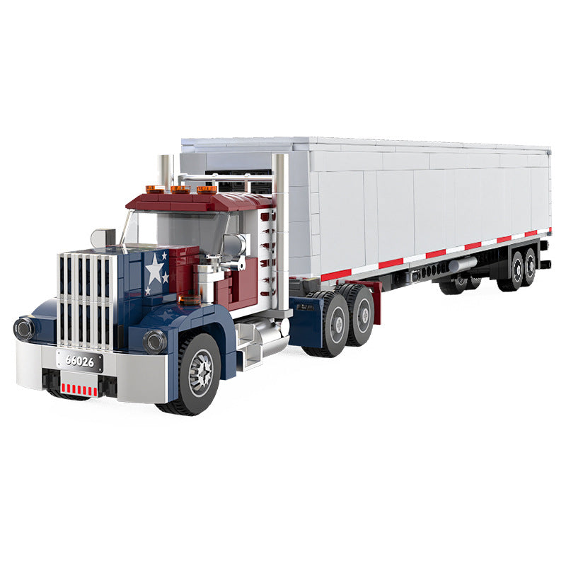 Cross-border engineering series truck city bus transport vehicle combined with small particle building blocks children's educational enlightenment toys