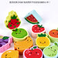 Beaded Balance Building Blocks Animal Traffic Fruits and Vegetables Rope Stacked High Children's Educational Early Education Wooden Toys
