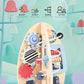 New Children's Wooden Space Rocket Multi-Functional Educational Early Education Around Beads Montessori Toys Customized