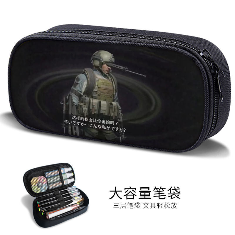 Chicken Pen Bag for Boys Peace Elite Expression Pack Stationery Box for Primary School Boys, Junior High School Students, Kindergarten Kidsren's Pen Box