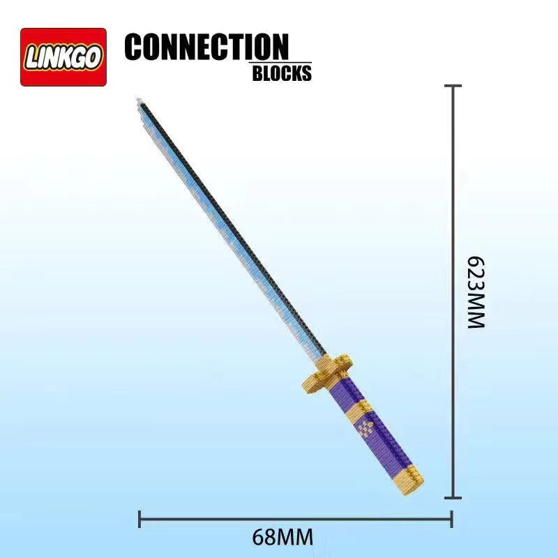 Compatible with Lego Bricks Sword Micro-Particle Weapon Knife Model with Sword Sheath Assembled Children's Educational Toys Wholesale Dropshipping
