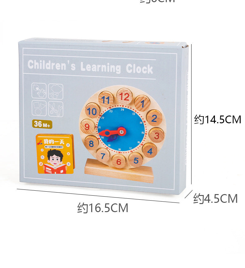 Specialized Clock Teaching Aids for Elementary School: Clock Models for First and Second Graders, Alarm Clock Face, Children's Learning Time Toys